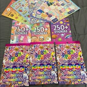Giant Sticker Bundle! 6 Full Books and More! Lisa Frank!